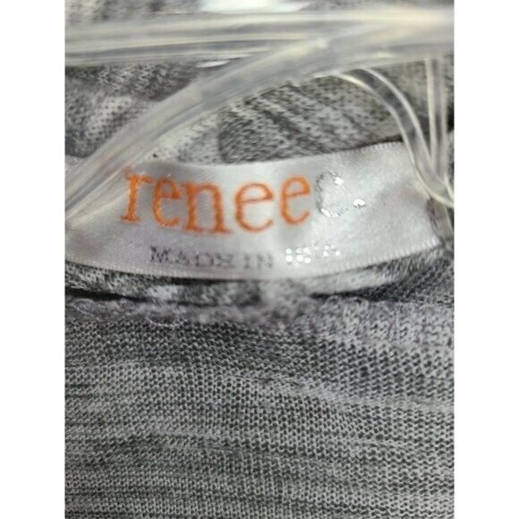 Renee C Womens Cardigan Medium Gray Heather Lightweight Open Casual - Picture 6 of 6